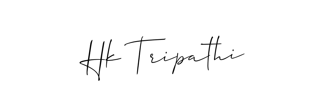 Create a beautiful signature design for name Hk Tripathi. With this signature (Allison_Script) fonts, you can make a handwritten signature for free. Hk Tripathi signature style 2 images and pictures png