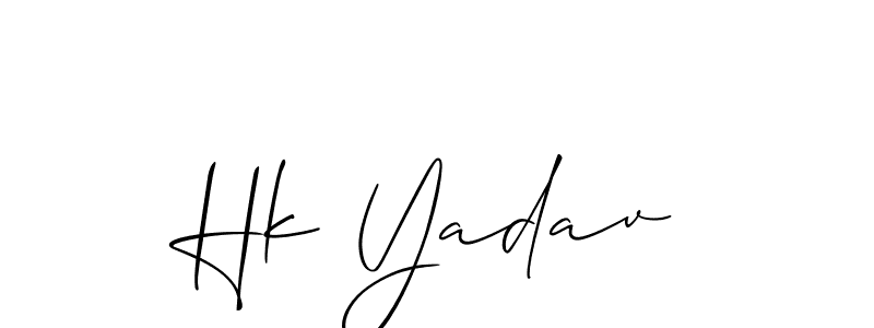 You should practise on your own different ways (Allison_Script) to write your name (Hk Yadav) in signature. don't let someone else do it for you. Hk Yadav signature style 2 images and pictures png