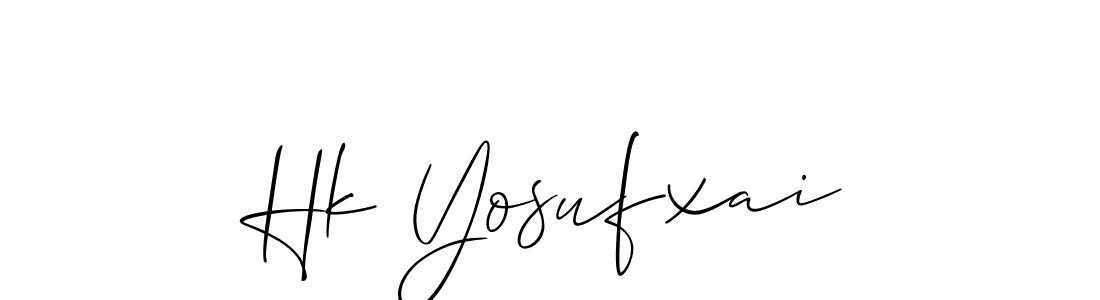 It looks lik you need a new signature style for name Hk Yosufxai. Design unique handwritten (Allison_Script) signature with our free signature maker in just a few clicks. Hk Yosufxai signature style 2 images and pictures png