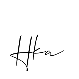 How to make Hka name signature. Use Allison_Script style for creating short signs online. This is the latest handwritten sign. Hka signature style 2 images and pictures png