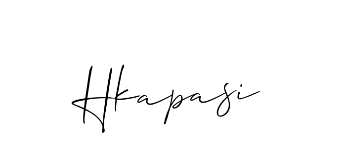 You should practise on your own different ways (Allison_Script) to write your name (Hkapasi) in signature. don't let someone else do it for you. Hkapasi signature style 2 images and pictures png