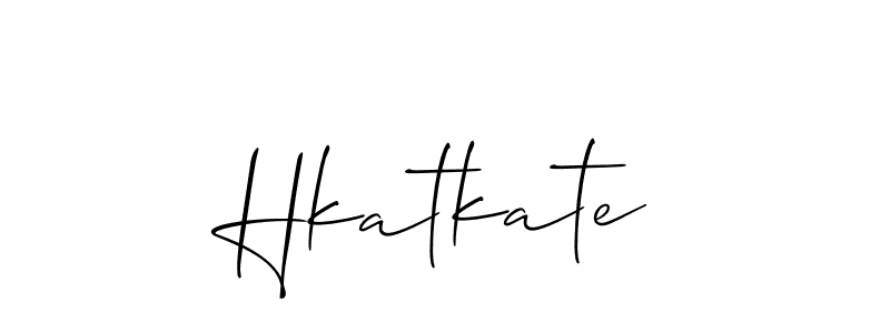Make a beautiful signature design for name Hkatkate. With this signature (Allison_Script) style, you can create a handwritten signature for free. Hkatkate signature style 2 images and pictures png