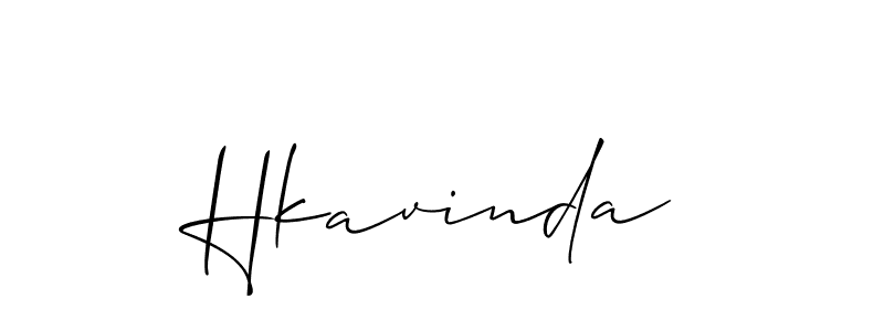 How to make Hkavinda signature? Allison_Script is a professional autograph style. Create handwritten signature for Hkavinda name. Hkavinda signature style 2 images and pictures png