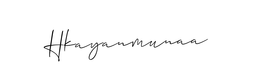 How to make Hkayanmunaa signature? Allison_Script is a professional autograph style. Create handwritten signature for Hkayanmunaa name. Hkayanmunaa signature style 2 images and pictures png