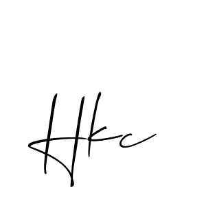 Make a beautiful signature design for name Hkc. With this signature (Allison_Script) style, you can create a handwritten signature for free. Hkc signature style 2 images and pictures png