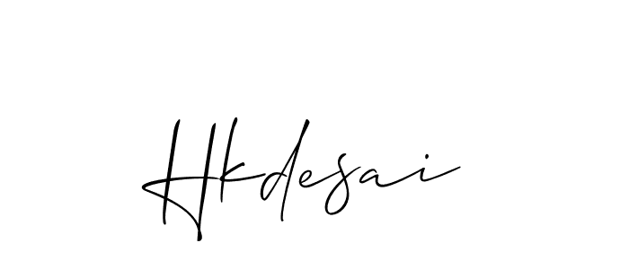 You should practise on your own different ways (Allison_Script) to write your name (Hkdesai) in signature. don't let someone else do it for you. Hkdesai signature style 2 images and pictures png