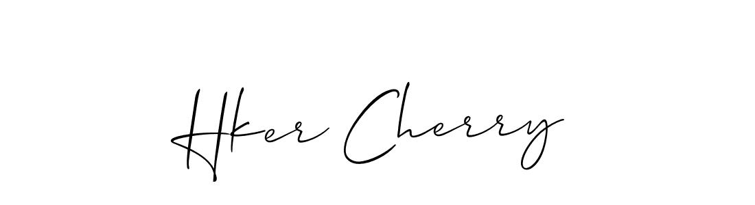 How to Draw Hker Cherry signature style? Allison_Script is a latest design signature styles for name Hker Cherry. Hker Cherry signature style 2 images and pictures png