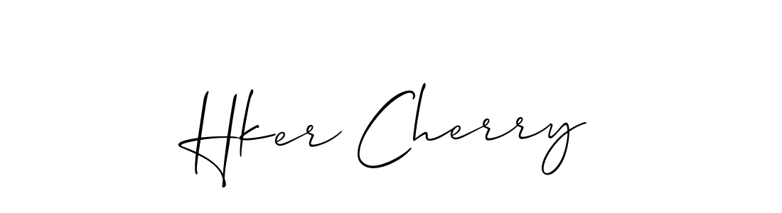Allison_Script is a professional signature style that is perfect for those who want to add a touch of class to their signature. It is also a great choice for those who want to make their signature more unique. Get Hker Cherry name to fancy signature for free. Hker Cherry signature style 2 images and pictures png