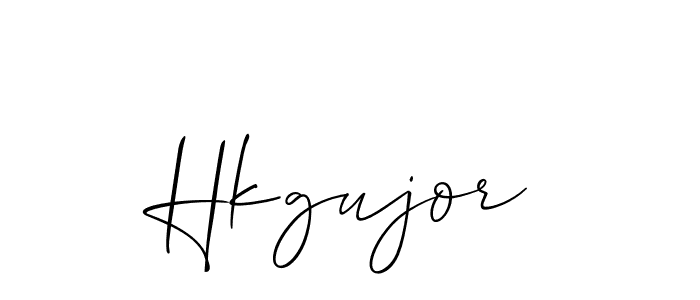 Make a beautiful signature design for name Hkgujor. With this signature (Allison_Script) style, you can create a handwritten signature for free. Hkgujor signature style 2 images and pictures png