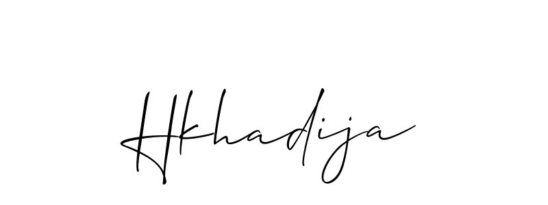 Allison_Script is a professional signature style that is perfect for those who want to add a touch of class to their signature. It is also a great choice for those who want to make their signature more unique. Get Hkhadija name to fancy signature for free. Hkhadija signature style 2 images and pictures png