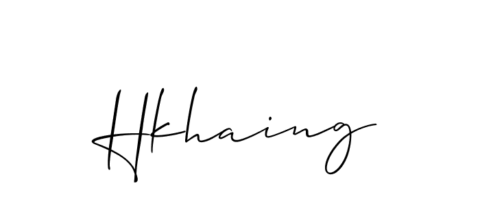 Make a short Hkhaing signature style. Manage your documents anywhere anytime using Allison_Script. Create and add eSignatures, submit forms, share and send files easily. Hkhaing signature style 2 images and pictures png