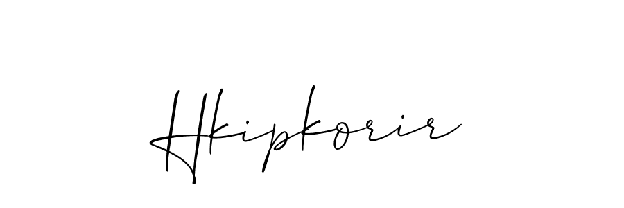 It looks lik you need a new signature style for name Hkipkorir. Design unique handwritten (Allison_Script) signature with our free signature maker in just a few clicks. Hkipkorir signature style 2 images and pictures png