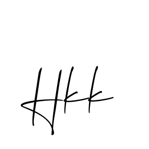 Also we have Hkk name is the best signature style. Create professional handwritten signature collection using Allison_Script autograph style. Hkk signature style 2 images and pictures png