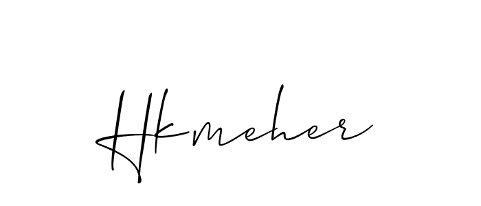 Once you've used our free online signature maker to create your best signature Allison_Script style, it's time to enjoy all of the benefits that Hkmeher name signing documents. Hkmeher signature style 2 images and pictures png