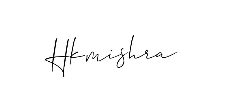 How to Draw Hkmishra signature style? Allison_Script is a latest design signature styles for name Hkmishra. Hkmishra signature style 2 images and pictures png