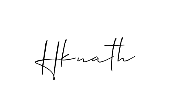 How to Draw Hknath signature style? Allison_Script is a latest design signature styles for name Hknath. Hknath signature style 2 images and pictures png