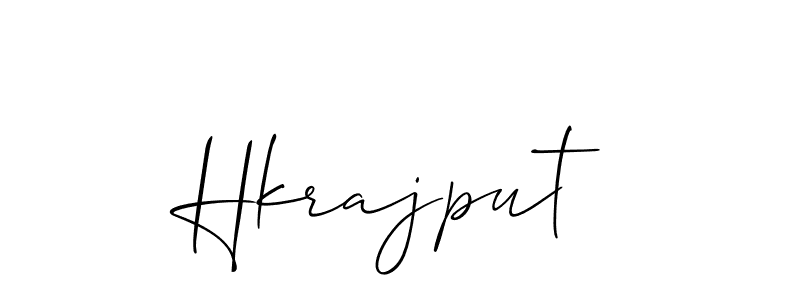 Allison_Script is a professional signature style that is perfect for those who want to add a touch of class to their signature. It is also a great choice for those who want to make their signature more unique. Get Hkrajput name to fancy signature for free. Hkrajput signature style 2 images and pictures png