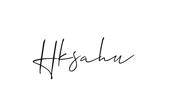 Create a beautiful signature design for name Hksahu. With this signature (Allison_Script) fonts, you can make a handwritten signature for free. Hksahu signature style 2 images and pictures png