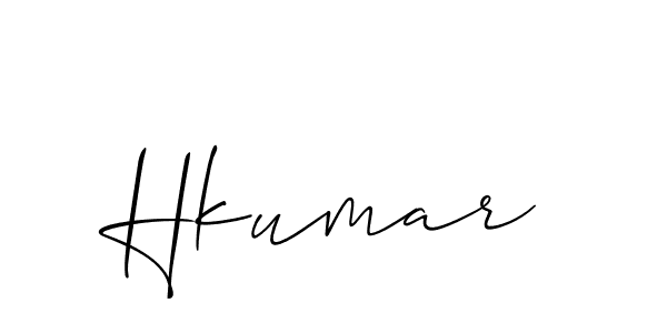 How to make Hkumar name signature. Use Allison_Script style for creating short signs online. This is the latest handwritten sign. Hkumar signature style 2 images and pictures png