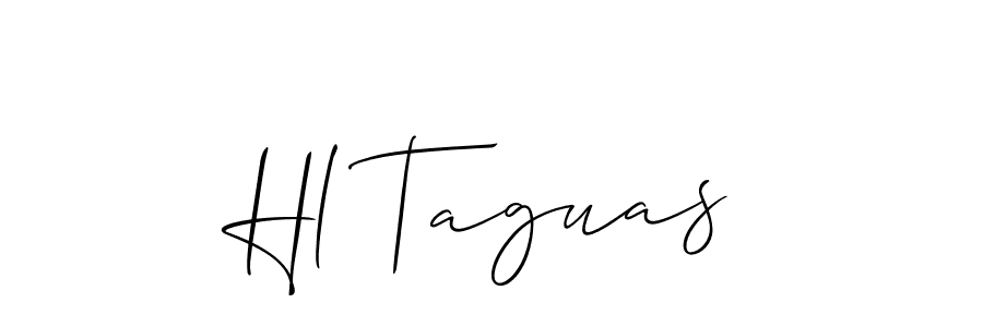 The best way (Allison_Script) to make a short signature is to pick only two or three words in your name. The name Hl Taguas include a total of six letters. For converting this name. Hl Taguas signature style 2 images and pictures png