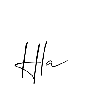 The best way (Allison_Script) to make a short signature is to pick only two or three words in your name. The name Hla include a total of six letters. For converting this name. Hla signature style 2 images and pictures png