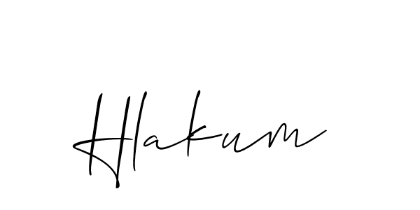 How to make Hlakum name signature. Use Allison_Script style for creating short signs online. This is the latest handwritten sign. Hlakum signature style 2 images and pictures png