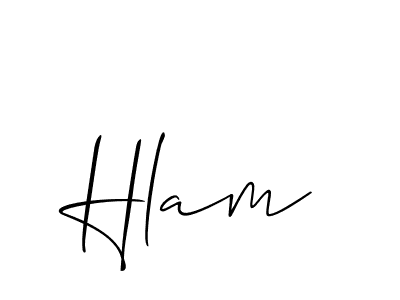 Best and Professional Signature Style for Hlam. Allison_Script Best Signature Style Collection. Hlam signature style 2 images and pictures png