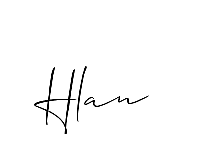 How to Draw Hlan signature style? Allison_Script is a latest design signature styles for name Hlan. Hlan signature style 2 images and pictures png