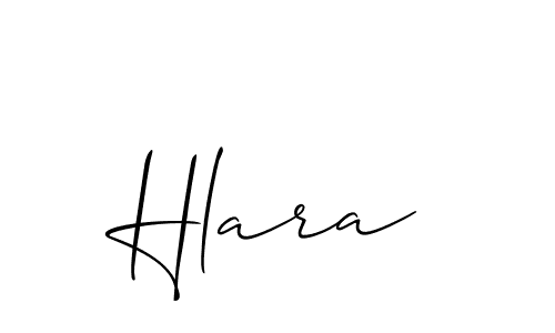 Hlara stylish signature style. Best Handwritten Sign (Allison_Script) for my name. Handwritten Signature Collection Ideas for my name Hlara. Hlara signature style 2 images and pictures png