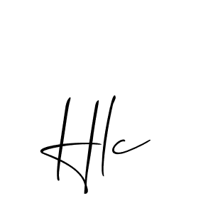 Use a signature maker to create a handwritten signature online. With this signature software, you can design (Allison_Script) your own signature for name Hlc. Hlc signature style 2 images and pictures png