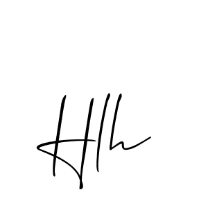 Use a signature maker to create a handwritten signature online. With this signature software, you can design (Allison_Script) your own signature for name Hlh. Hlh signature style 2 images and pictures png