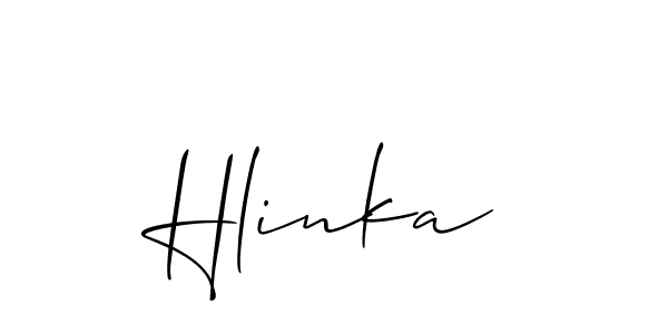 Make a beautiful signature design for name Hlinka. With this signature (Allison_Script) style, you can create a handwritten signature for free. Hlinka signature style 2 images and pictures png