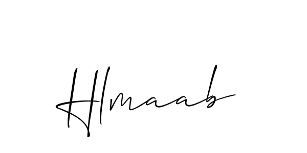 Use a signature maker to create a handwritten signature online. With this signature software, you can design (Allison_Script) your own signature for name Hlmaab. Hlmaab signature style 2 images and pictures png