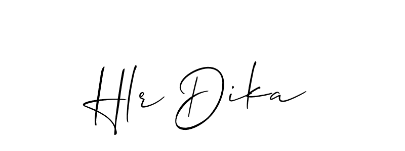 This is the best signature style for the Hlr Dika name. Also you like these signature font (Allison_Script). Mix name signature. Hlr Dika signature style 2 images and pictures png