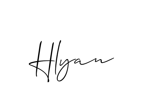 Similarly Allison_Script is the best handwritten signature design. Signature creator online .You can use it as an online autograph creator for name Hlyan. Hlyan signature style 2 images and pictures png