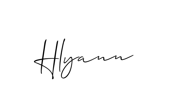 Also we have Hlyann name is the best signature style. Create professional handwritten signature collection using Allison_Script autograph style. Hlyann signature style 2 images and pictures png