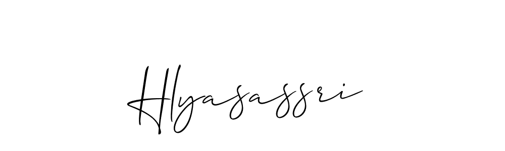 How to make Hlyasassri signature? Allison_Script is a professional autograph style. Create handwritten signature for Hlyasassri name. Hlyasassri signature style 2 images and pictures png