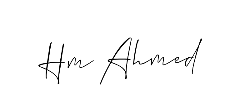 How to make Hm Ahmed name signature. Use Allison_Script style for creating short signs online. This is the latest handwritten sign. Hm Ahmed signature style 2 images and pictures png