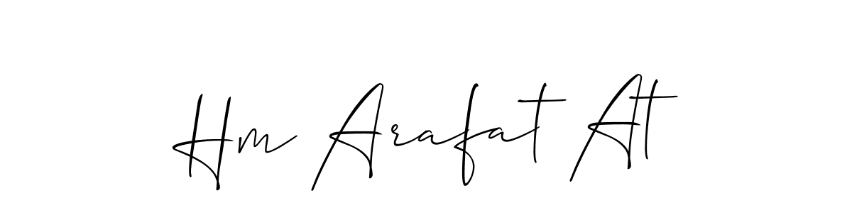 Also we have Hm Arafat At name is the best signature style. Create professional handwritten signature collection using Allison_Script autograph style. Hm Arafat At signature style 2 images and pictures png