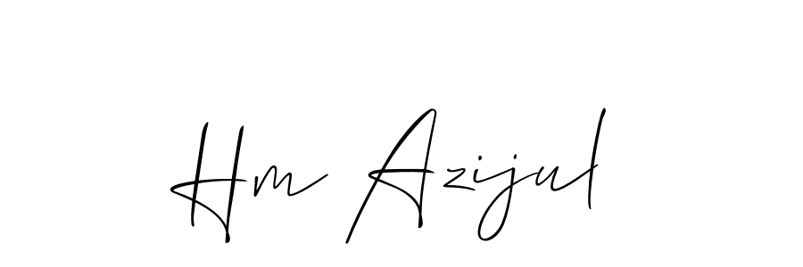 How to make Hm Azijul signature? Allison_Script is a professional autograph style. Create handwritten signature for Hm Azijul name. Hm Azijul signature style 2 images and pictures png