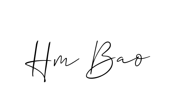 Allison_Script is a professional signature style that is perfect for those who want to add a touch of class to their signature. It is also a great choice for those who want to make their signature more unique. Get Hm Bao name to fancy signature for free. Hm Bao signature style 2 images and pictures png