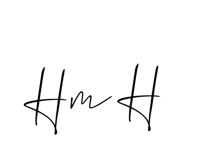 if you are searching for the best signature style for your name Hm H. so please give up your signature search. here we have designed multiple signature styles  using Allison_Script. Hm H signature style 2 images and pictures png