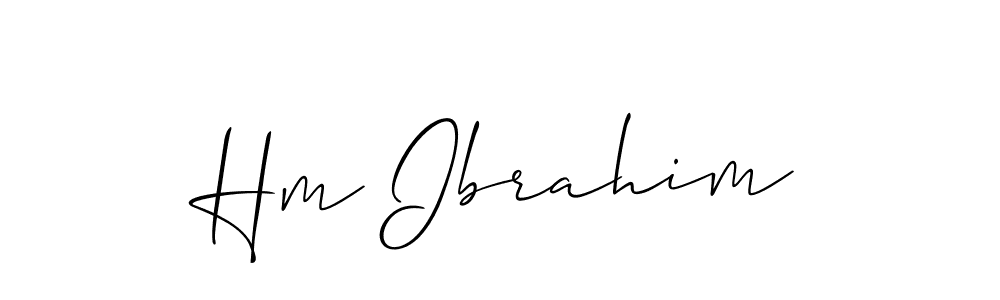 How to make Hm Ibrahim name signature. Use Allison_Script style for creating short signs online. This is the latest handwritten sign. Hm Ibrahim signature style 2 images and pictures png