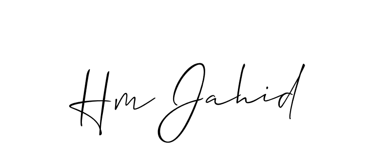 Make a beautiful signature design for name Hm Jahid. With this signature (Allison_Script) style, you can create a handwritten signature for free. Hm Jahid signature style 2 images and pictures png