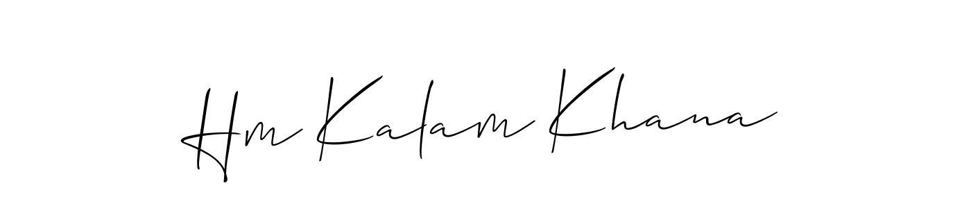 Similarly Allison_Script is the best handwritten signature design. Signature creator online .You can use it as an online autograph creator for name Hm Kalam Khana. Hm Kalam Khana signature style 2 images and pictures png