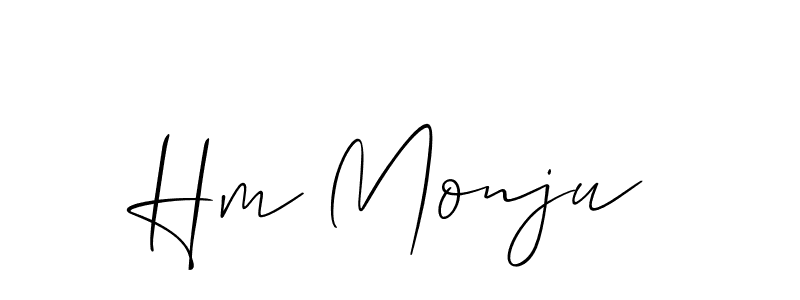 How to Draw Hm Monju signature style? Allison_Script is a latest design signature styles for name Hm Monju. Hm Monju signature style 2 images and pictures png