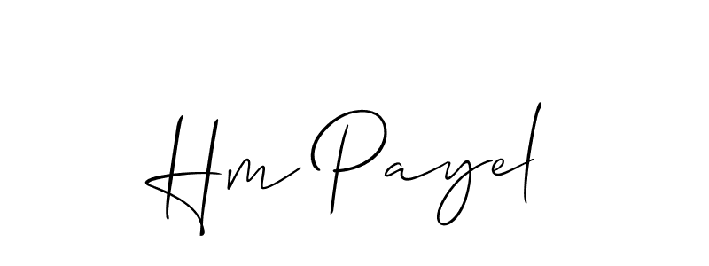 How to make Hm Payel name signature. Use Allison_Script style for creating short signs online. This is the latest handwritten sign. Hm Payel signature style 2 images and pictures png