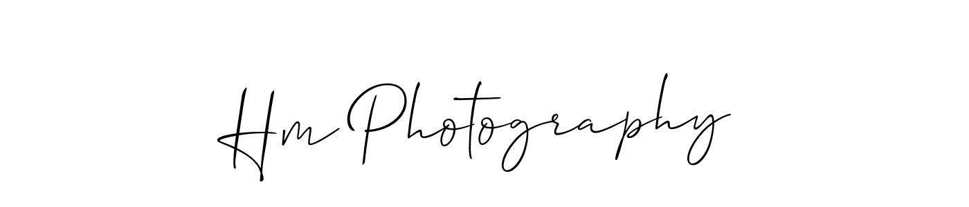 Hm Photography stylish signature style. Best Handwritten Sign (Allison_Script) for my name. Handwritten Signature Collection Ideas for my name Hm Photography. Hm Photography signature style 2 images and pictures png