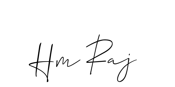 How to make Hm Raj name signature. Use Allison_Script style for creating short signs online. This is the latest handwritten sign. Hm Raj signature style 2 images and pictures png