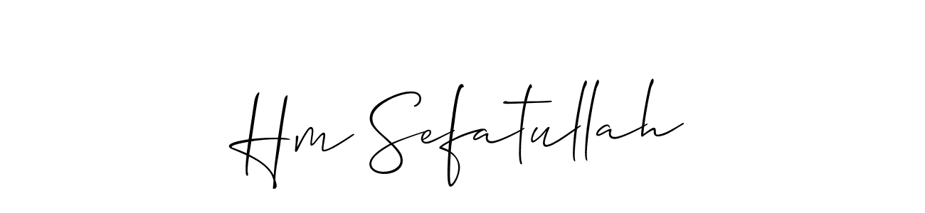 Make a short Hm Sefatullah signature style. Manage your documents anywhere anytime using Allison_Script. Create and add eSignatures, submit forms, share and send files easily. Hm Sefatullah signature style 2 images and pictures png
